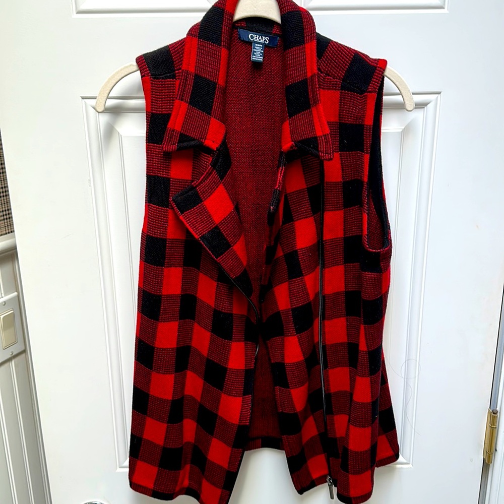 Buffalo Plaid Zip Up Vest